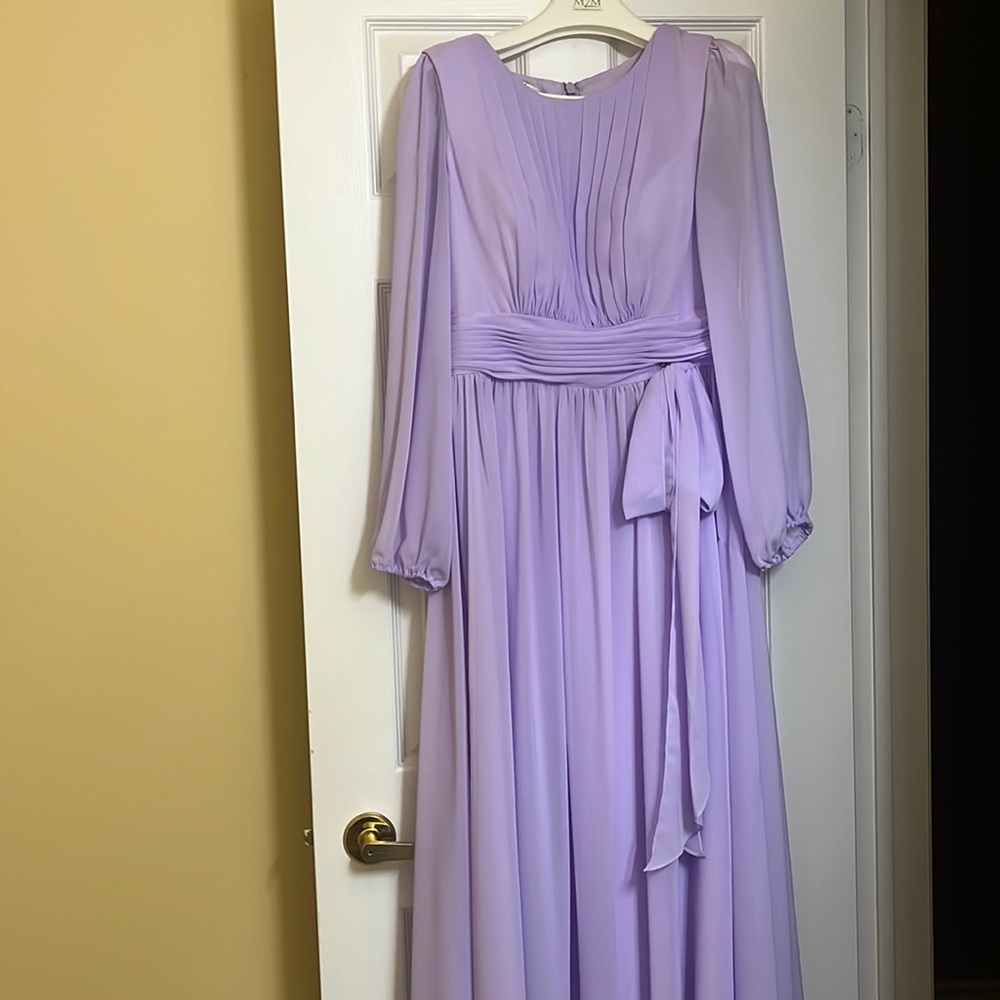 Lavender floor length gown